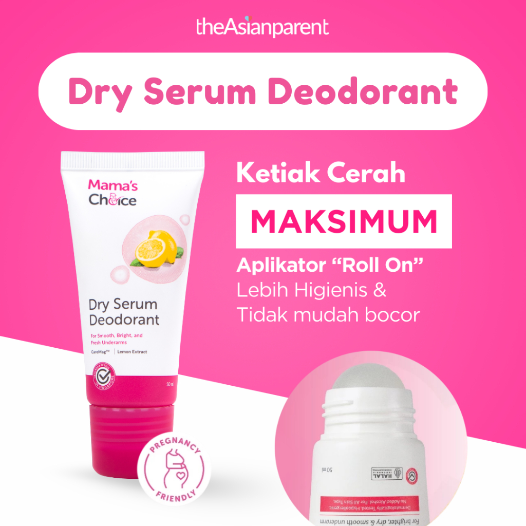 Mama's Choice Dry Serum Deodorant - Deodoran Pencerah Ketiak (Natural Deodorant Aman untuk Ibu hamil dan Menyusui - Terdaftar BPOM)