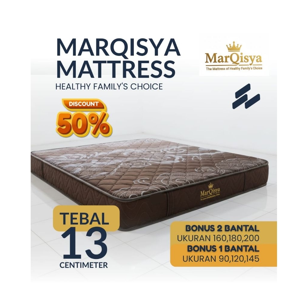 MARQISYA Tebal 13CM kasur busa anti kempes bergaransi 20Tahun