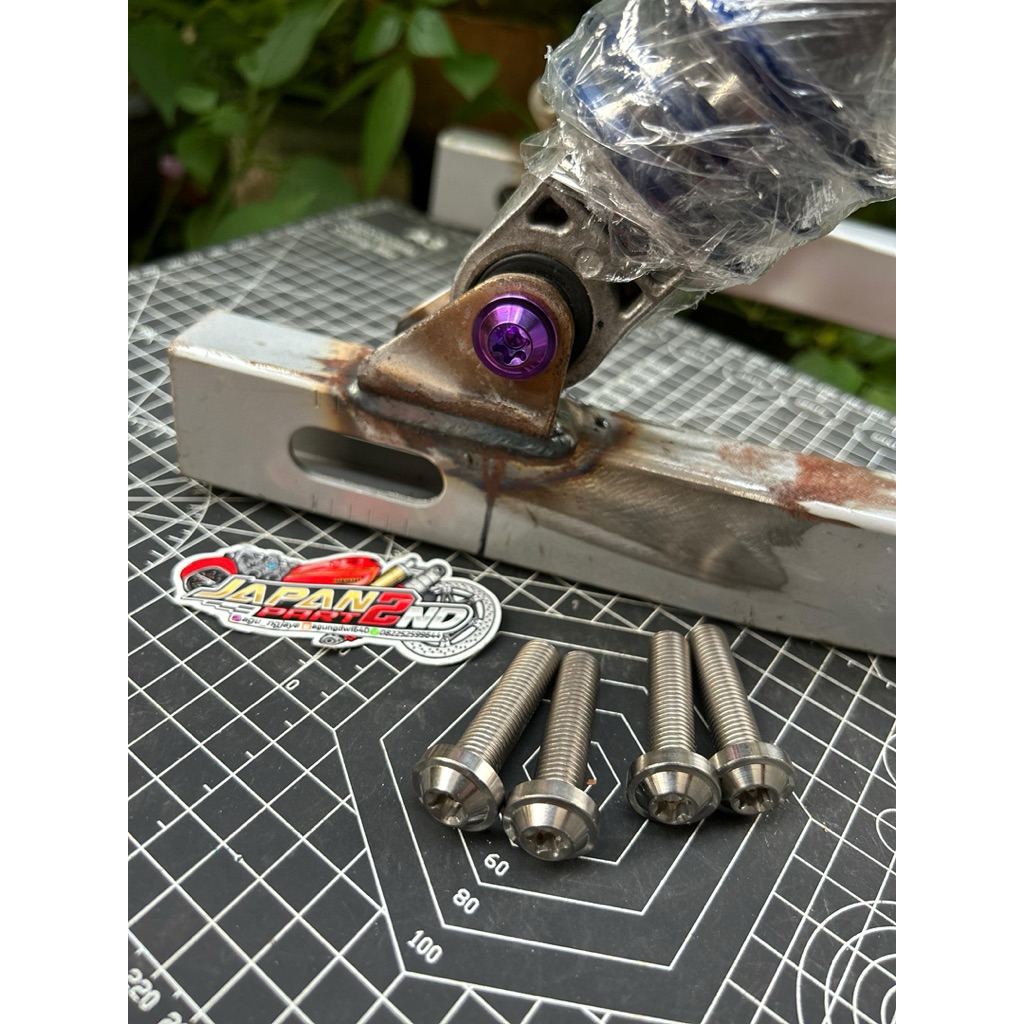 baut shock belakang titanium pnp cb gl100 mp tiger baut shock belakang rx king titanium