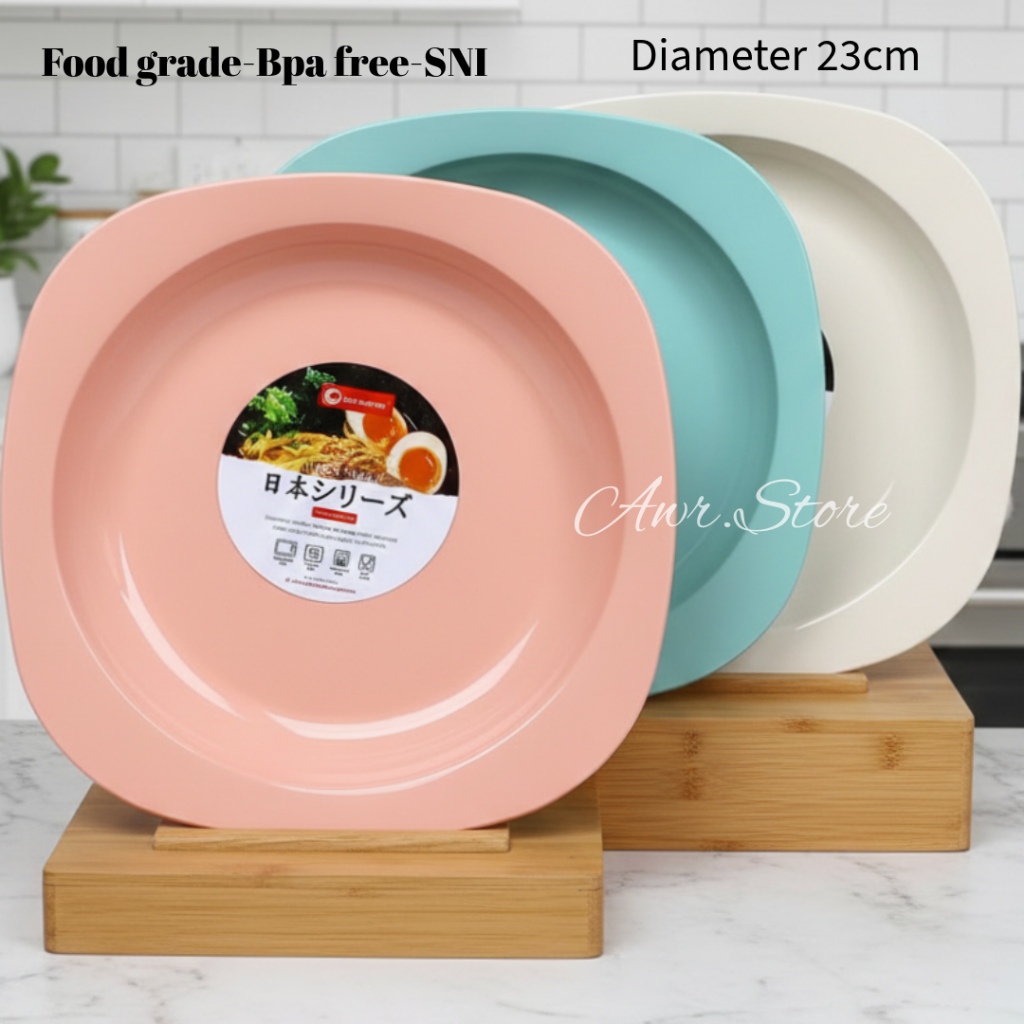 RACUN SHOPEE 1 Lusin Piring Makan Plastik Dop Anti Pecah Tebal dan Awet Foodgrade dan Sni