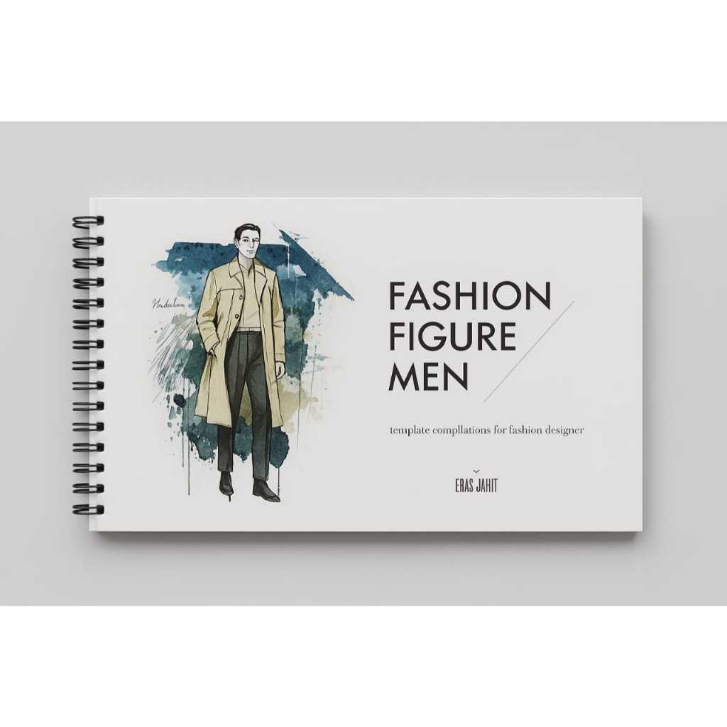 Buku Template Fashion Figure laki-laki 70 Lembar