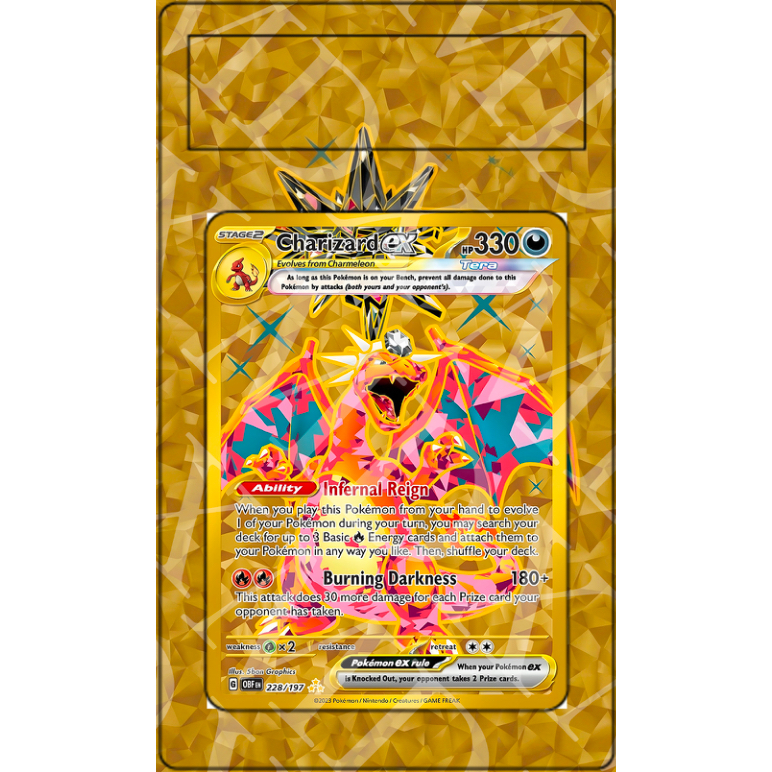 Charizard Ex #228 Pokemon Obsidian Flames (Extended Art)