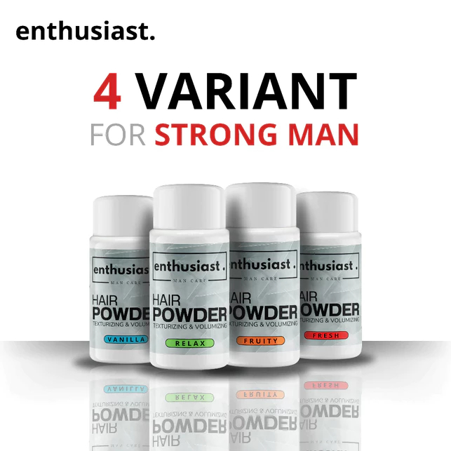 ENTHUSIAST Hair Styling Powder Pria 15gr | Man Care Bedak Tabur Rambut Pria