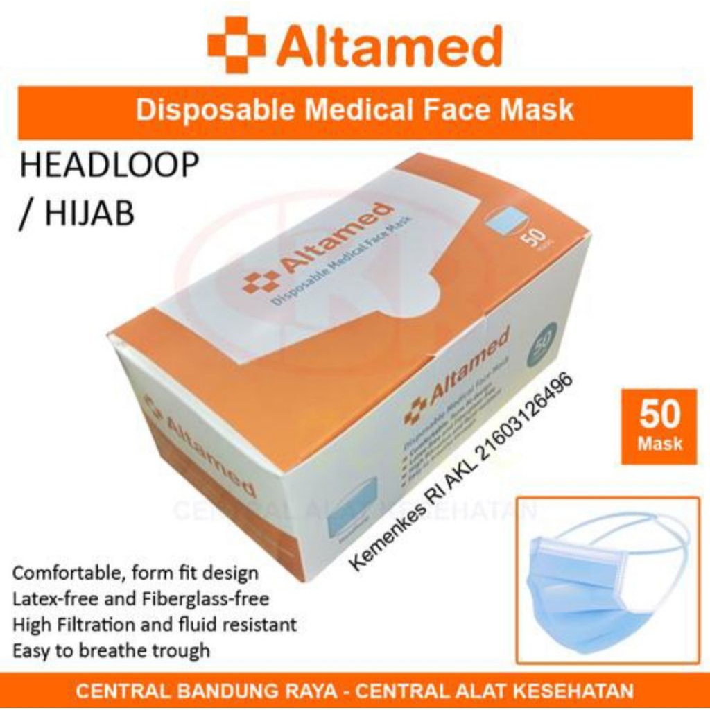 Masker Medis 3 Ply Tebal Altamed