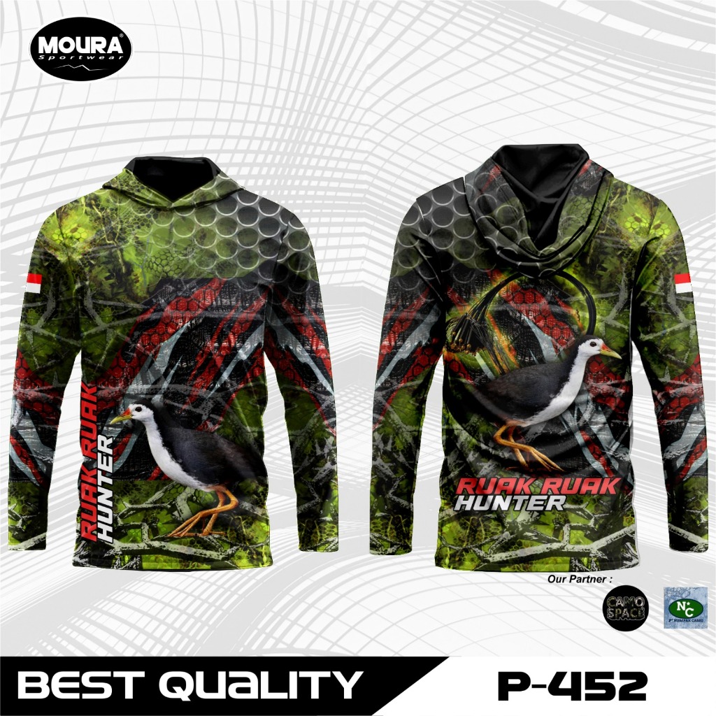 STLTH | Baju Berburu Ruak Ruak Hunter Bisa Request Nama Logo Gratis Buff Bahan Anti UV