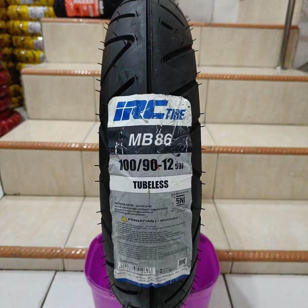 BAN LUAR TUBLES MB86 100/90-12 BAN DEPAN TUBLES FREEGO GENIO SCOOPY DONAT RING 12 ORIGINAL IRC