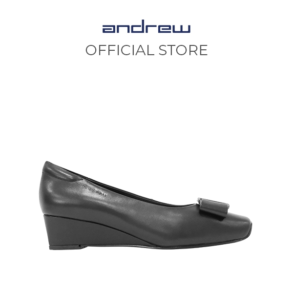 Sepatu Wedges Wanita Andrew Shoes Hally Black