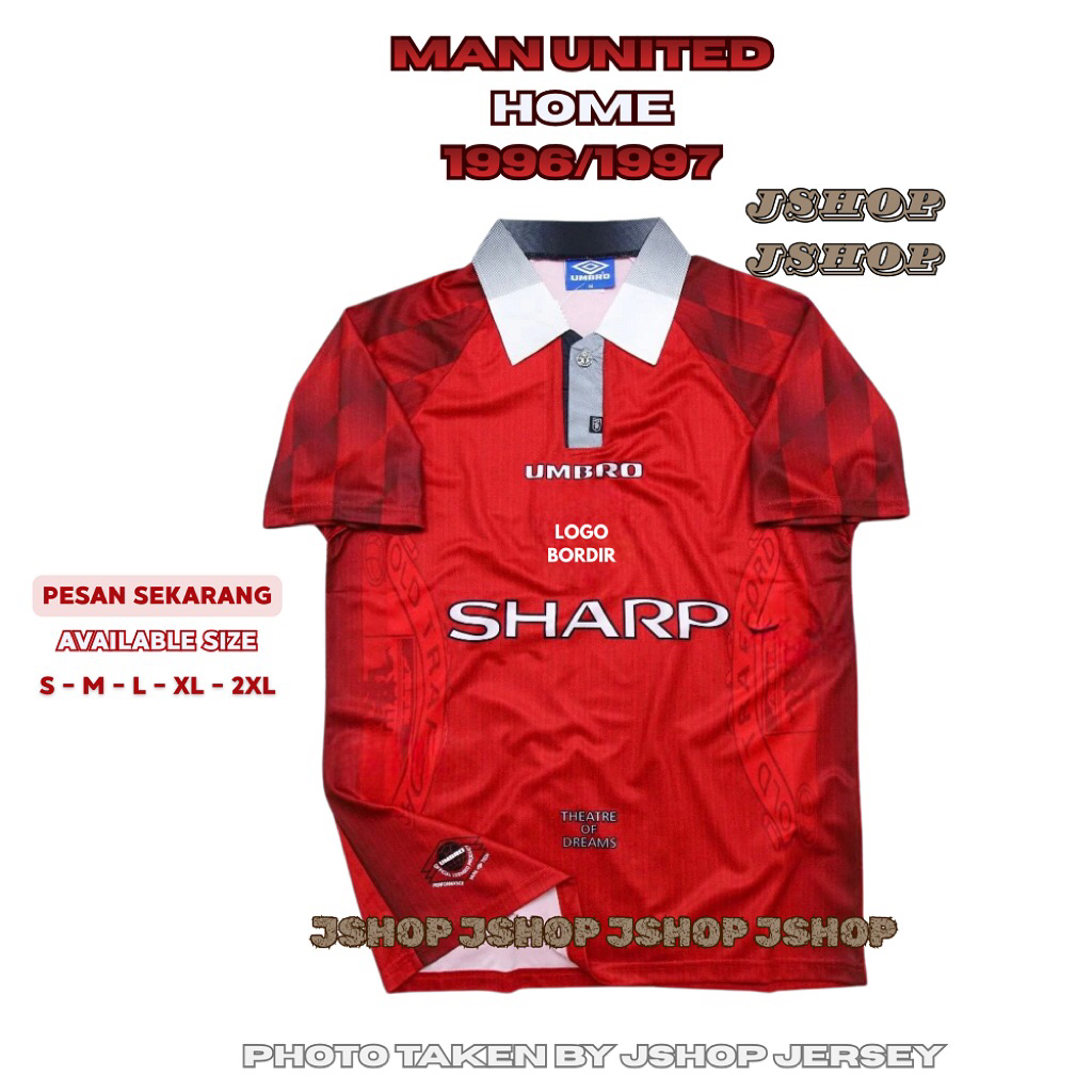 JERSEY BAJU BOLA RETRO MU HOME 1996 JERSEY RETRO BLOKCORE 1996