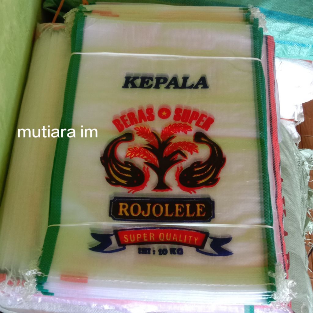 Karung beras printing cap Rojolele 10kg | karung tranfaran