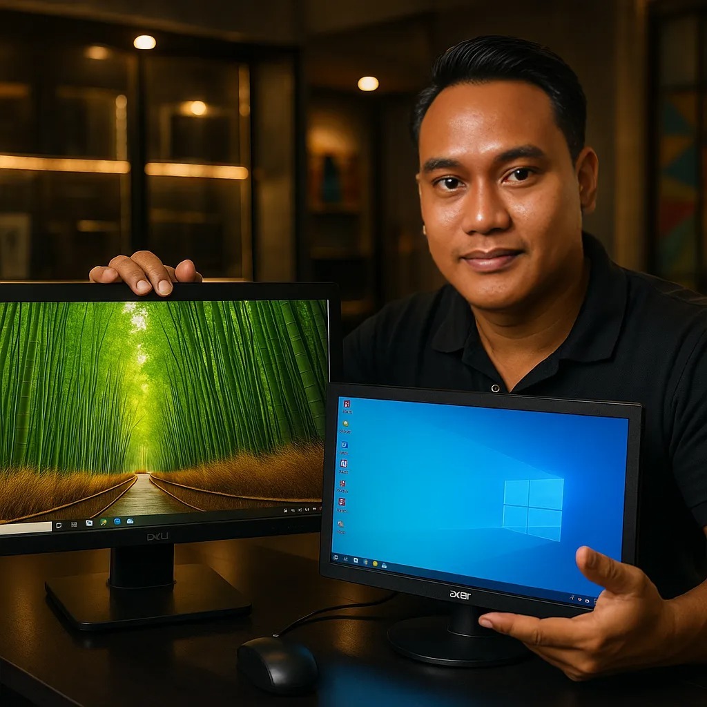 Monitor 19" bekas normal