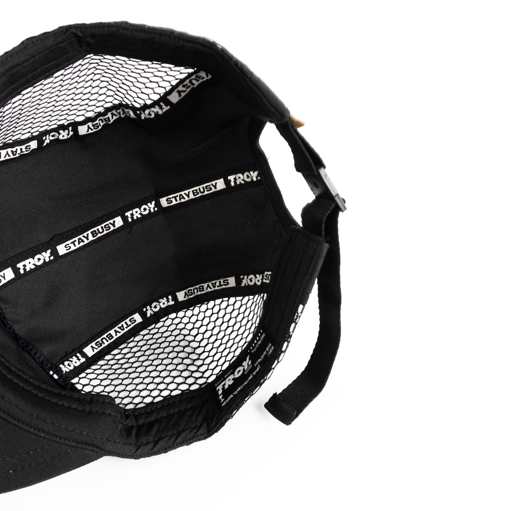 [Free Box] Troy Company Active Cap Cycling Cap Black Speedline - Topi Outdoor Topi Lari Topi Sepeda Hitam ACD 3465