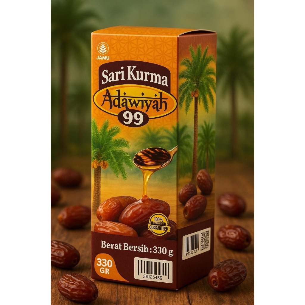 SARI KURMA ADAWIYAH 99 | Sari Kurma Murni Asli Tanpa Campuran Kimia Sudah Bpom dan  Halal