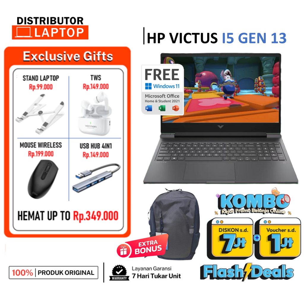 HP Victus 15 intel core i5 13420H RTX4050 RTX3050 16gb 512gb 144hz  fa2717TX fa2716TX -laptop gaming