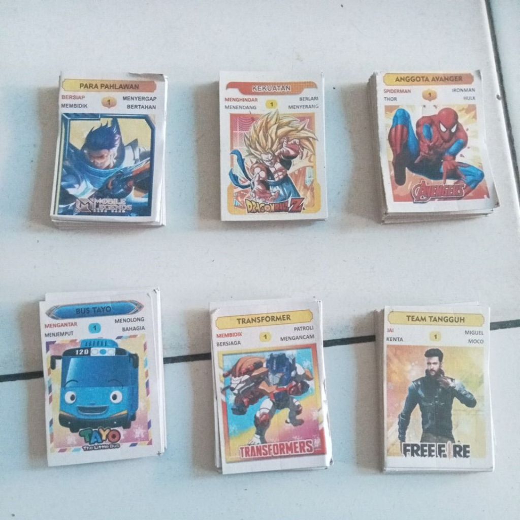 mainan kartu kwartet anak