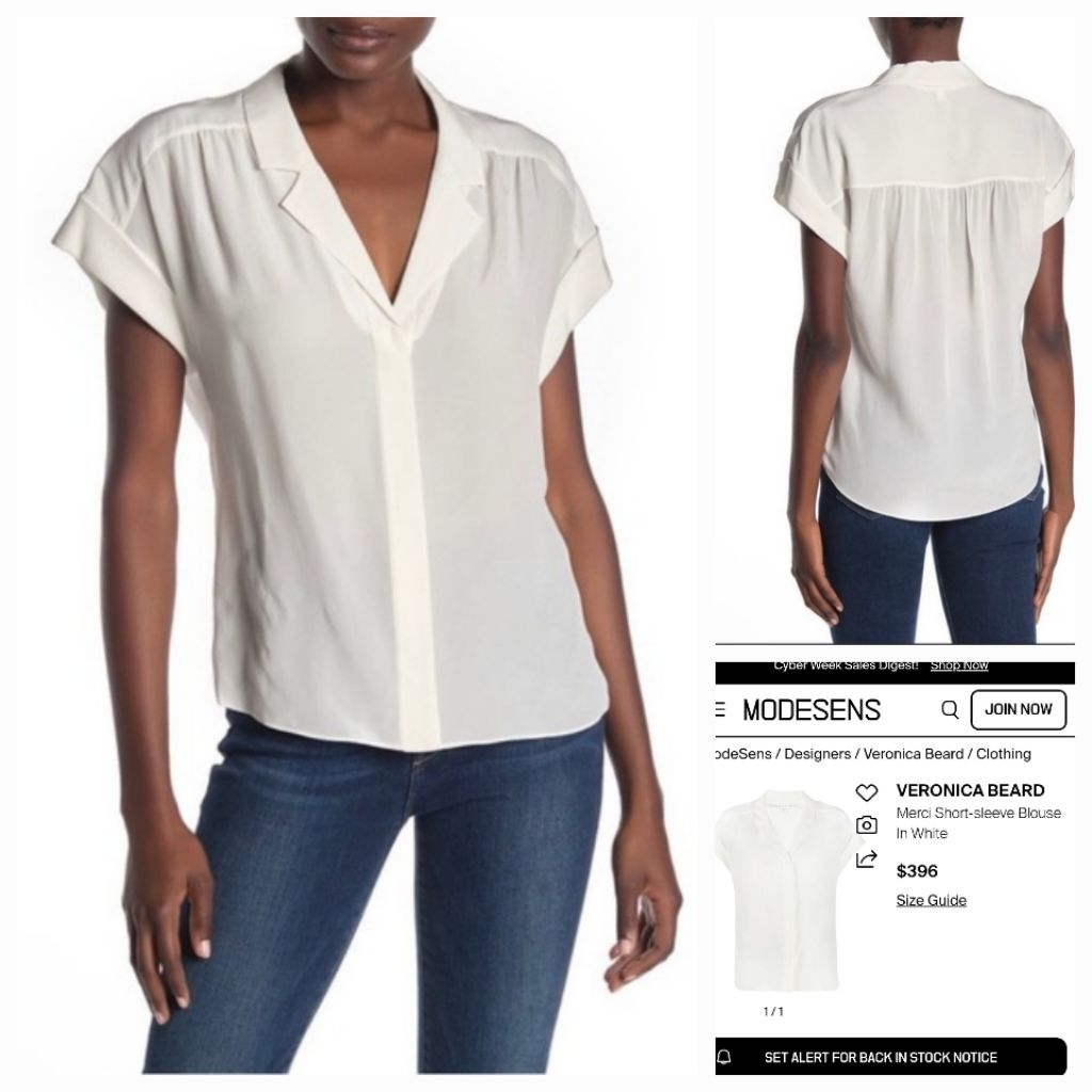 VERONICA BEARD silk shirt top