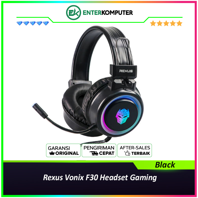 Rexus Vonix F30 Headset Gaming - Black