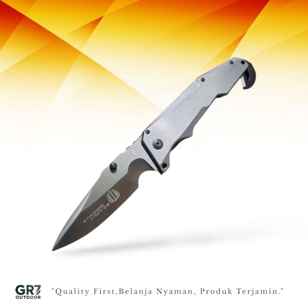 Pisau Survival Lipat Outdoor STRIDER F94 Premium Solid Steel Ergonomis