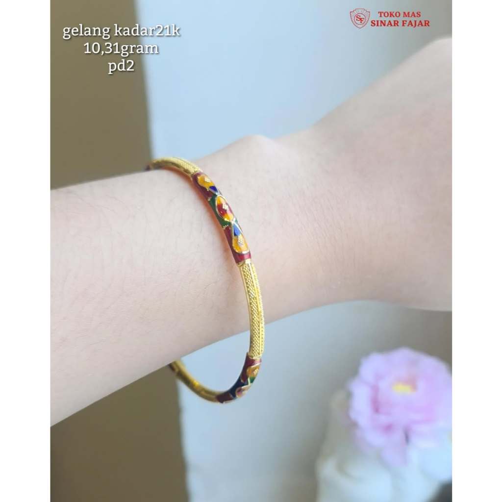 Gelang bangle dubai emas 21k berat 10.31 gr