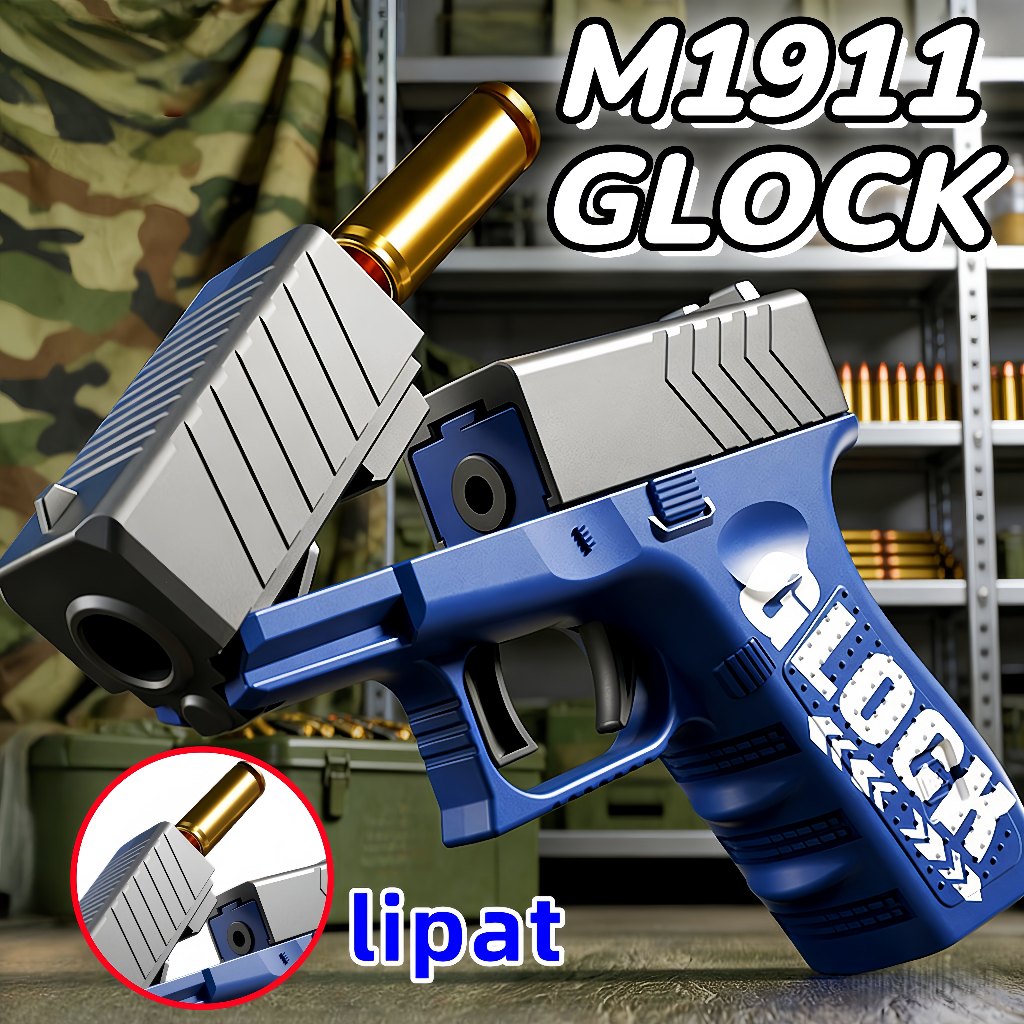 Mainan Pistol Anak Colt M1911/Glock/Desert Eagle Hadiah Anak-Anak Mainan Senjata