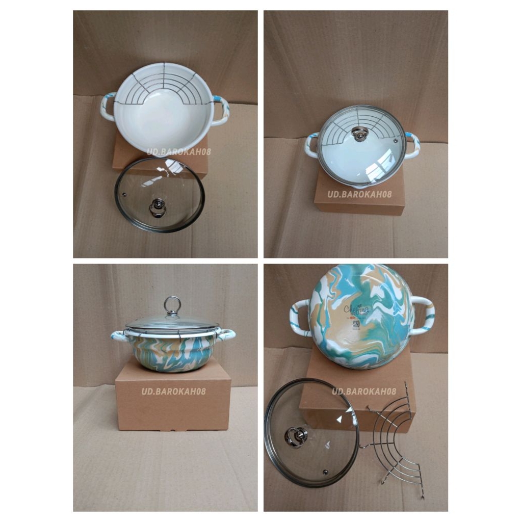 TEMPURA NABE uk 20 PANCI MASAK PENGGORENGAN BAHAN ENAMEL