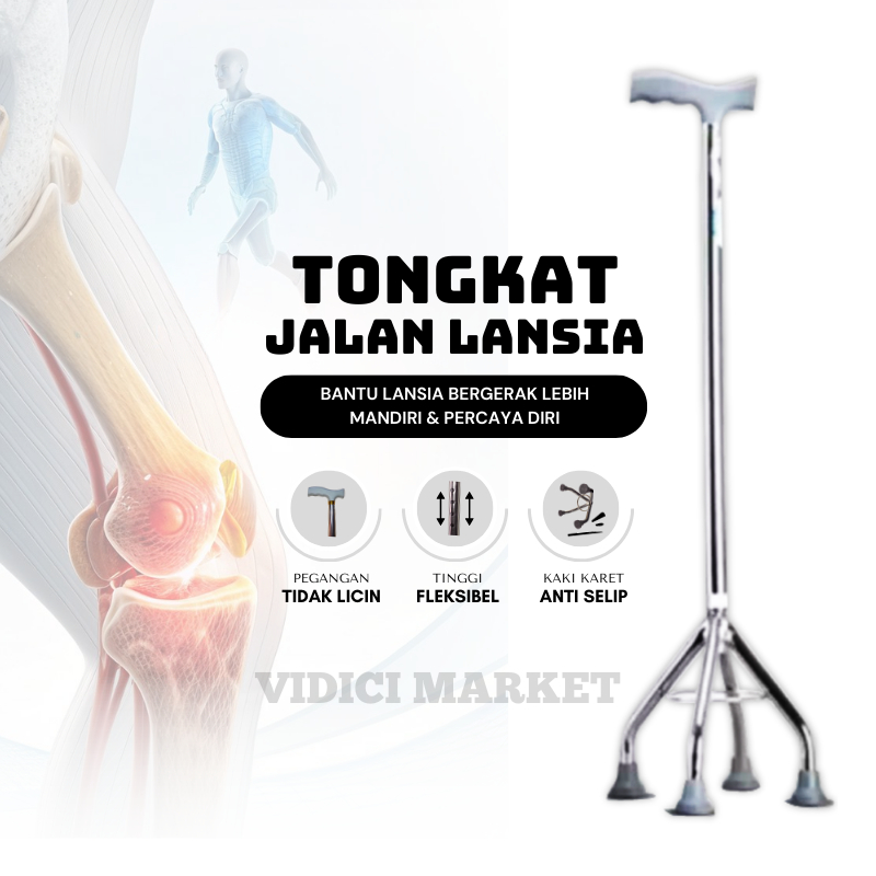 TONGKAT BERBAGAI VARIAN  Tongkat Jalan Stainless /Tongkat Jalan Orang Tua/Tongkat Jalan