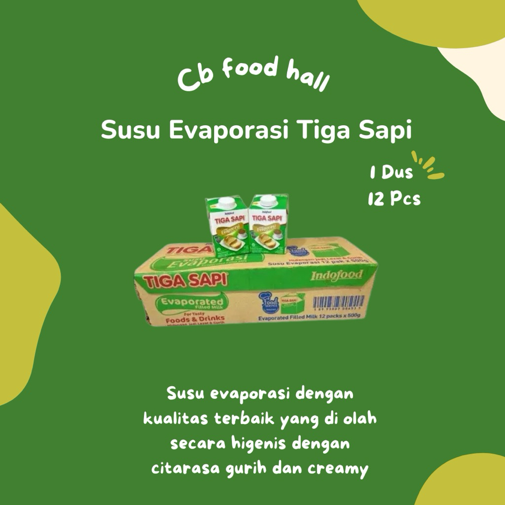 SUSU EVAPORASI CAP TIGA SAPI 1 DUS