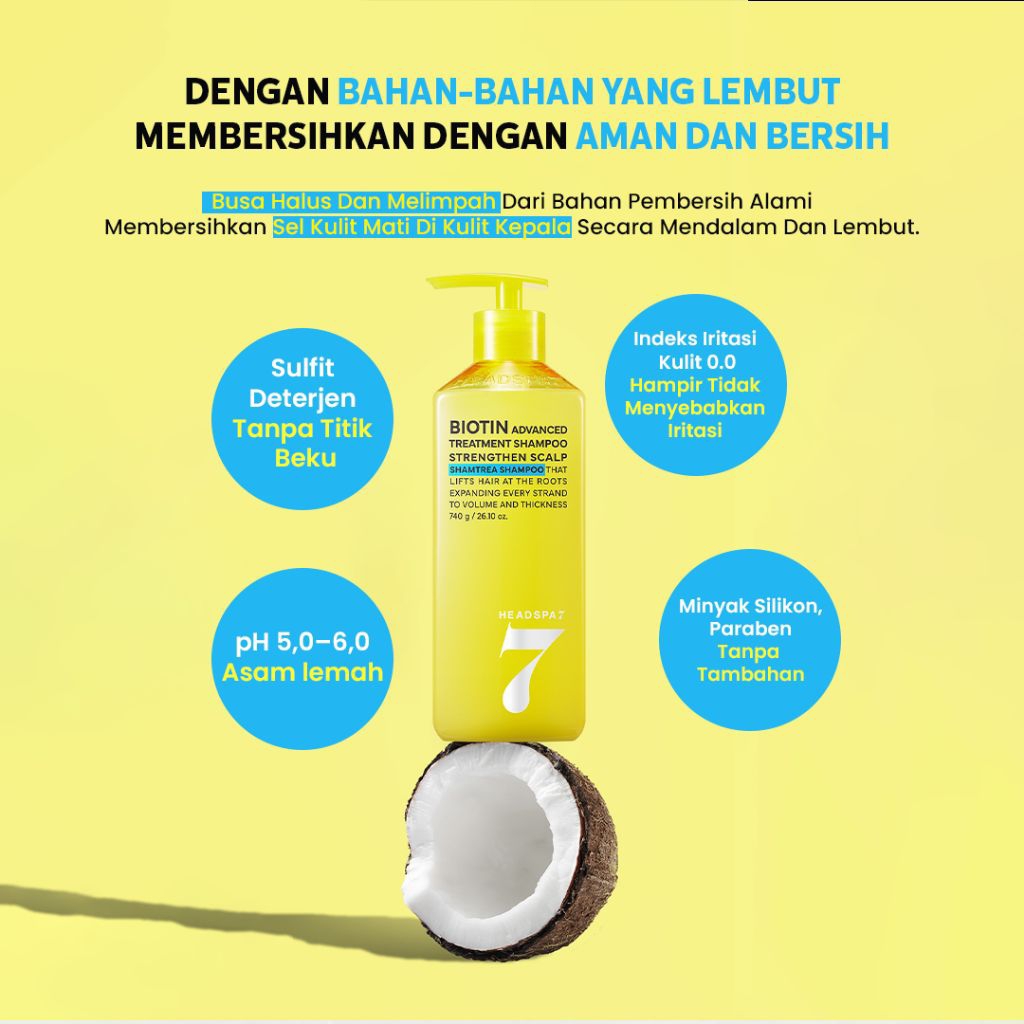 Headspa7 - Biotin Shampoo Untuk Rambut Rontok