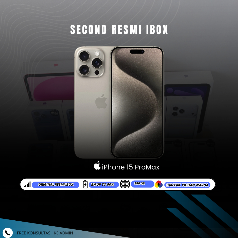 iPHONE 15 PROMAX EX IBOX 256GB | IP 15 PROMAX SECOND IBOX