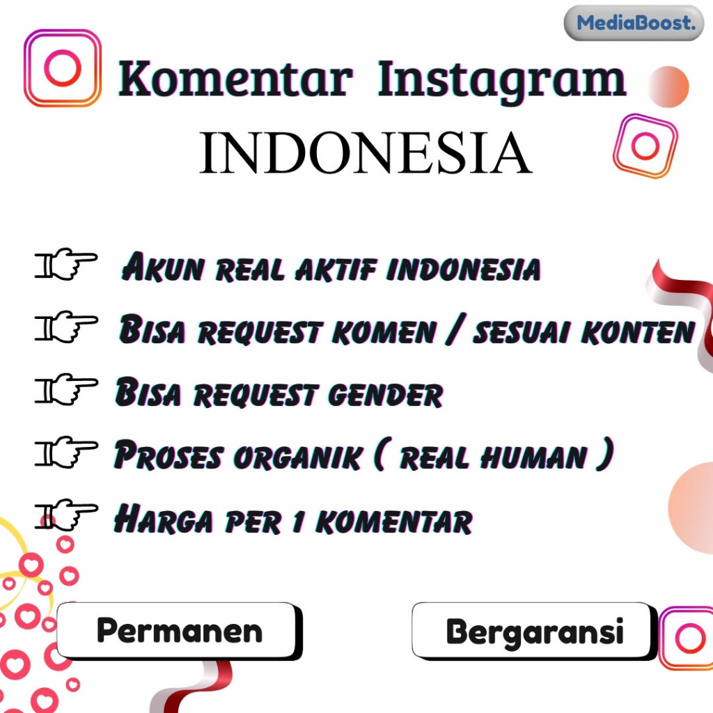 JASA KOMENTAR INSTAGRAM REAL AKUN INDONESIA AKTIF