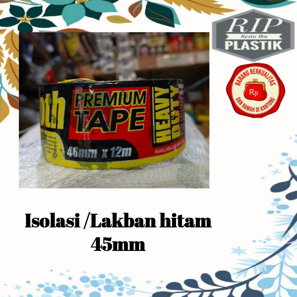 lakban hitam nachi premium/isolasi hitam /isolatip hitam Nachi/lakban hitam nachi 45mmx12m/nachi tap