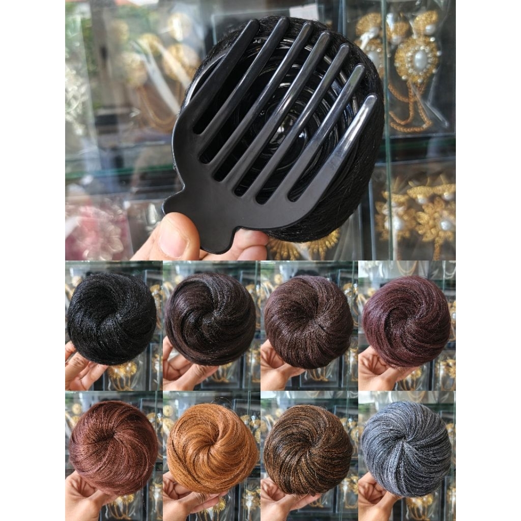 sanggul bulat jepit / sanggul keong / sanggul modern