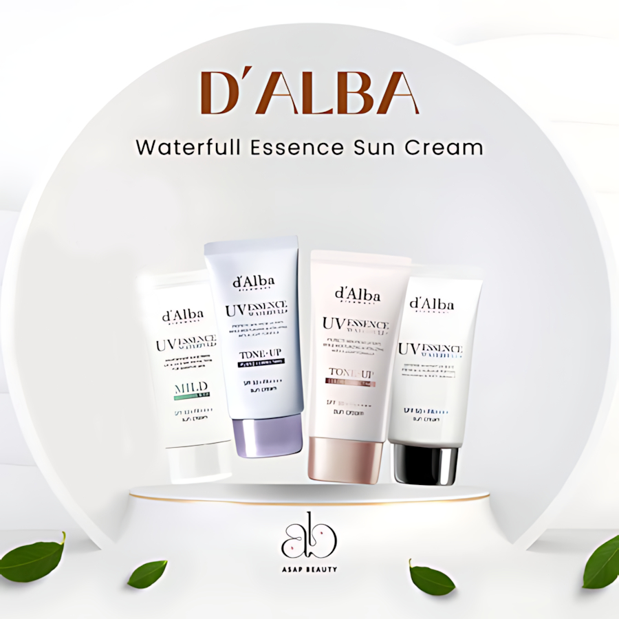 D'Albaa Air terjun esensi pelembab tabir surya / tabir surya ringan / tabir surya merah muda / tabir