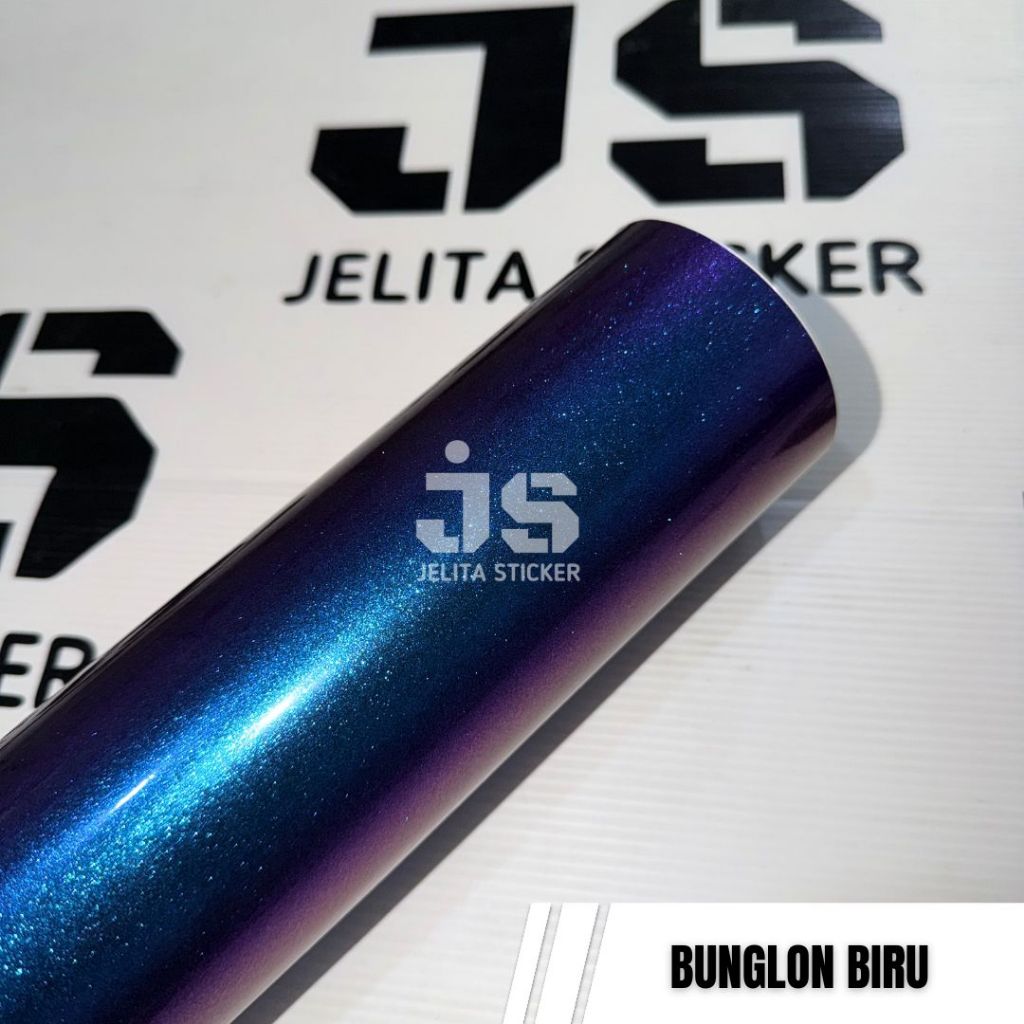Sticker Bunglon Biru Ungu / Skotlet Bunglon Chameleon Blue / Stiker Bunglon Biru