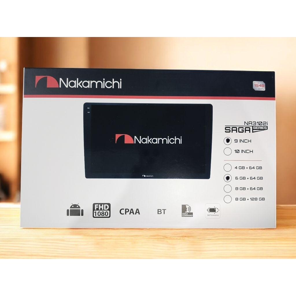 Headunit Android Nakamichi SAGA ram 6/64GB NA3102i