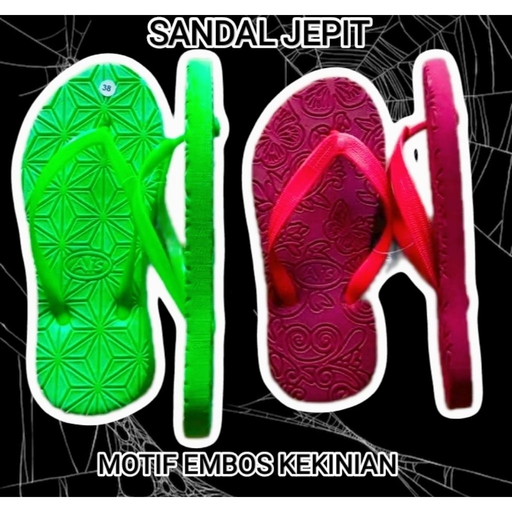 Sandal Jepit dewasa murah motif cantik desain kekinian anti slip nyaman dipakai untuk sehari-hari co