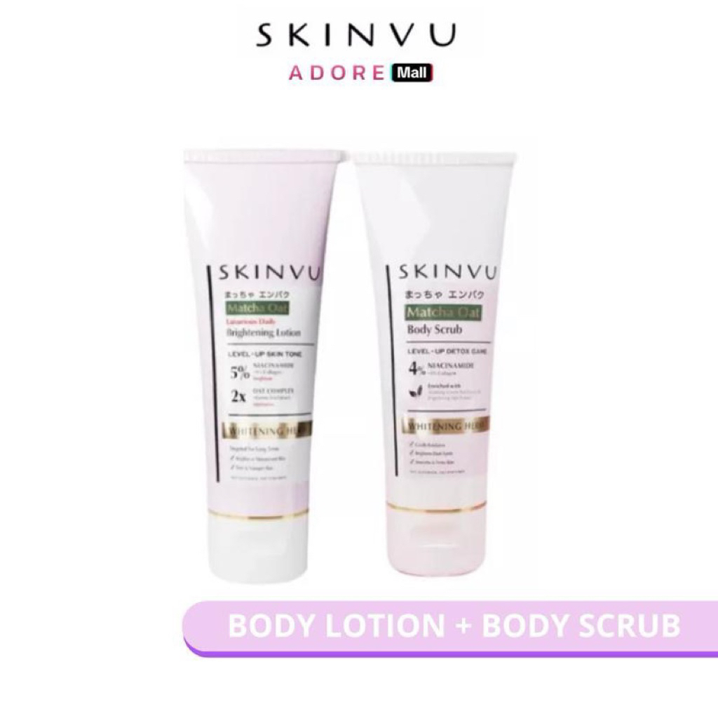 SKINVU WHITENING Glowing Set Body Care - Body Scrub & Body Lotion