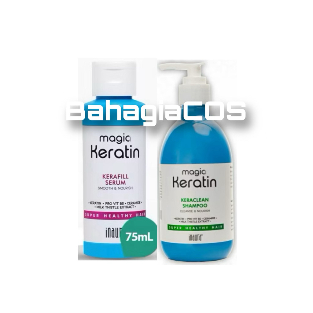 Inaura Magia Keratin Serum 75ml +  Inaura Keratin Shampoo 200ml [ PAKET ]