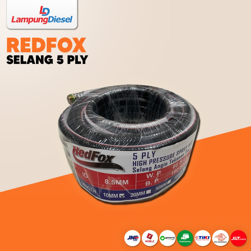 REDFOX Selang Kompressor/ Selang Sprayer 5 Ply Black
