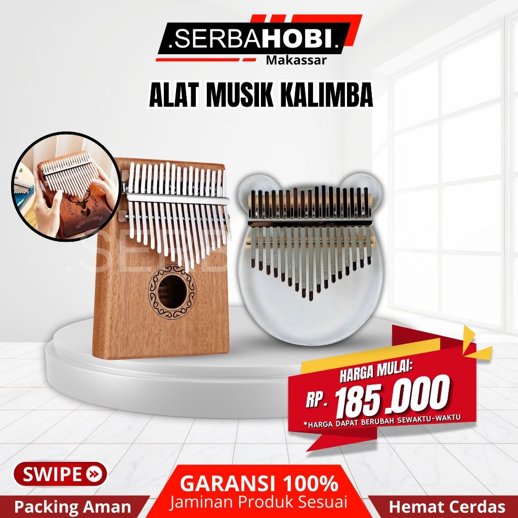 ALAT MUSIK KALIMBA KAYU 17 KEY / KALIMBA BENING HARGA MURAH
