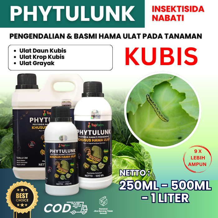 Obat Ulat Topfarm / Obat Ulat Kubis / Insektisida Obat Ulat Kubis / Obat Ulat Tanaman Kubis Kol / Ob