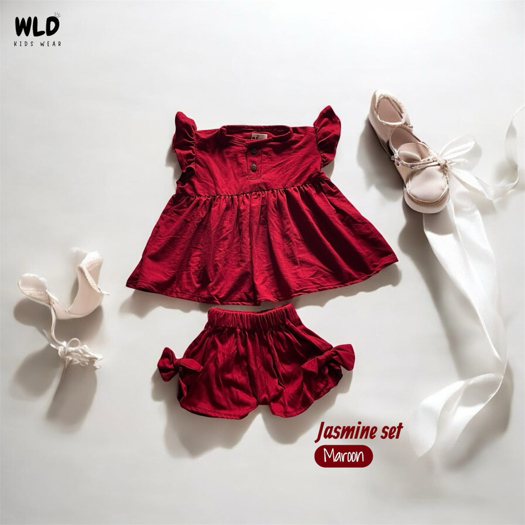 One set anak cewek | Setelan baju anak cewek | One set baju anak jasmine set