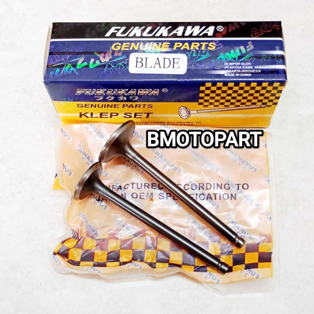 KLEP SET MOTOR HONDA BLADE REVO 110 ABSOLUTE PAYUNG KLEP IN EX MEREK FUKUKAWA