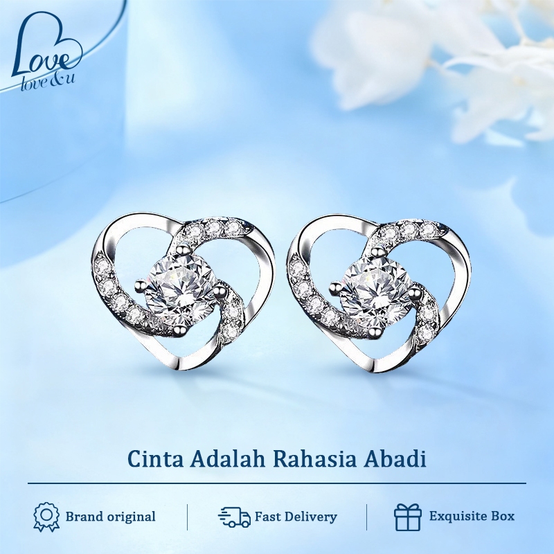 Love&u - Anting Titanium Wanita - Hadiah untuk pacar, ibu, kekasih, hadiah ulang tahun, hadiah Natal
