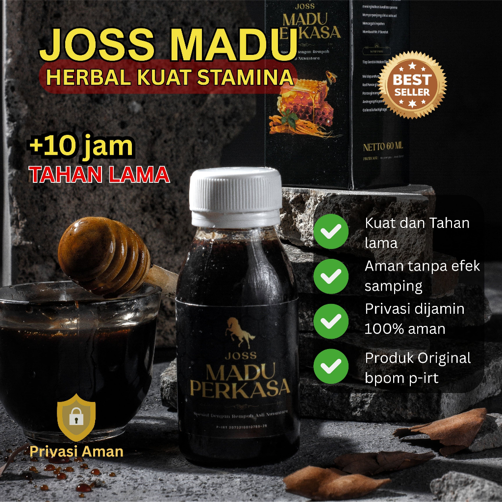 JOSS MADU ALAMI Tradisional Herbal Madu Kuat Pria Stamina Tahan Lama