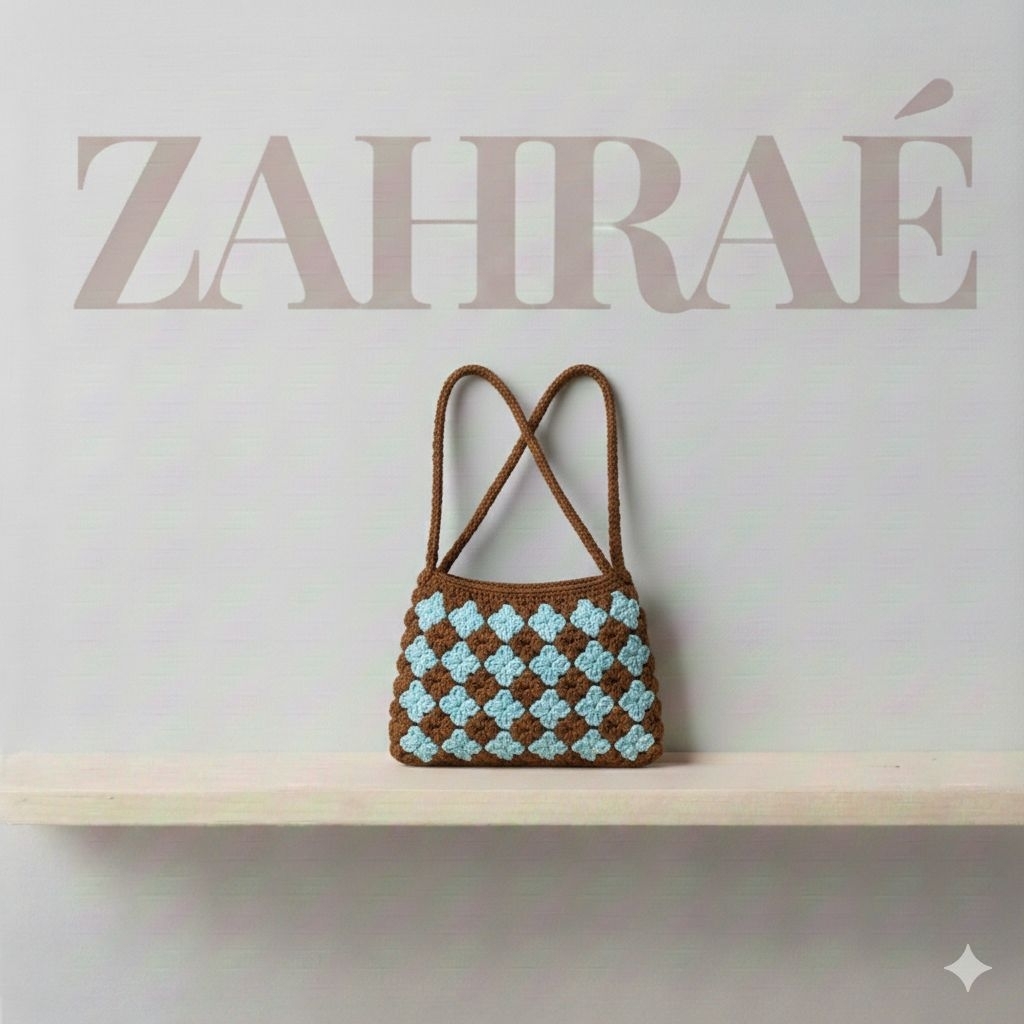 Tas rajut bunga-bunga