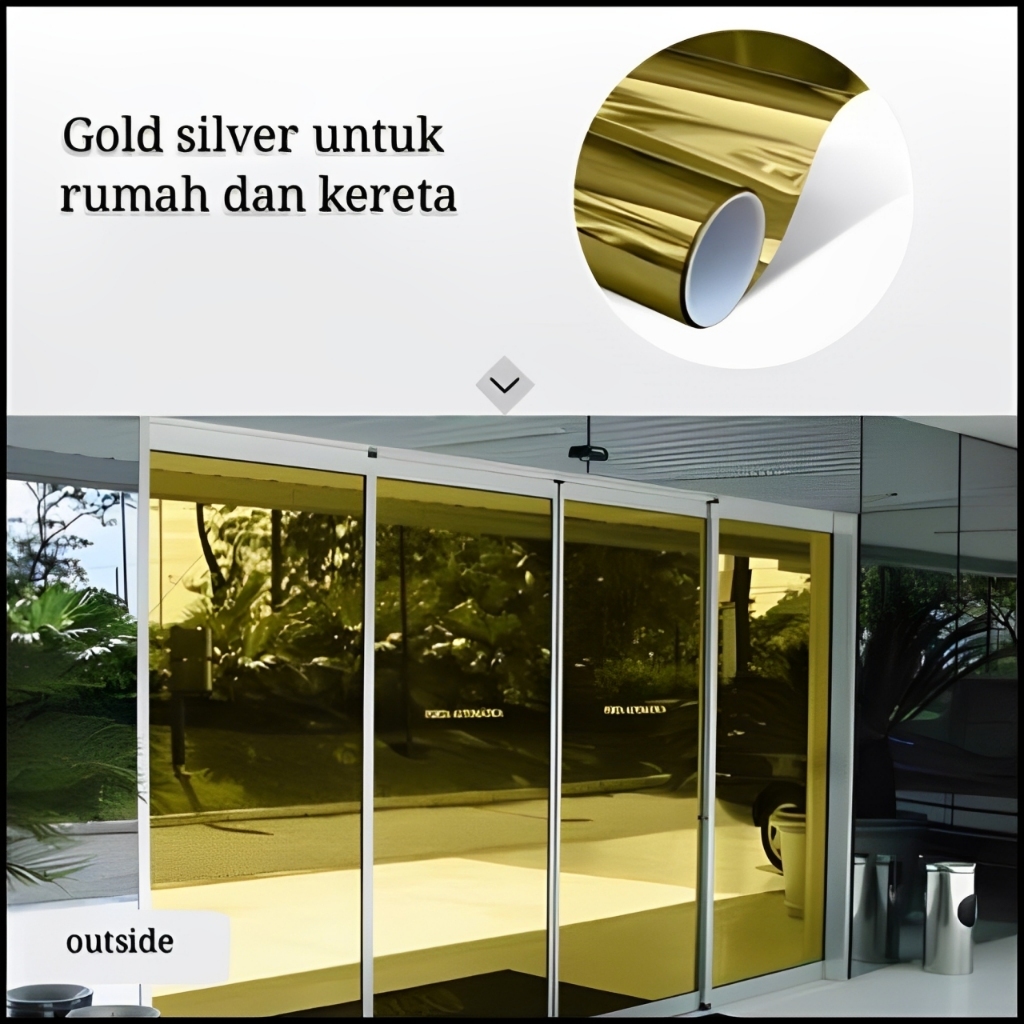 KACA FILM ONE WAY GOLD, KACA FILM ONEWAY CERMIN JENDELA RUMAH