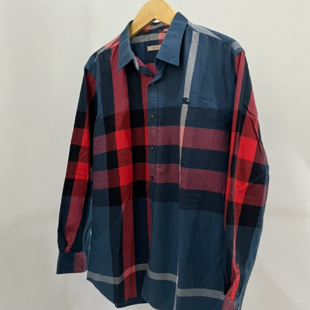 Burberry Nova New Season Poplin Long Sleeves Shirt -Navy