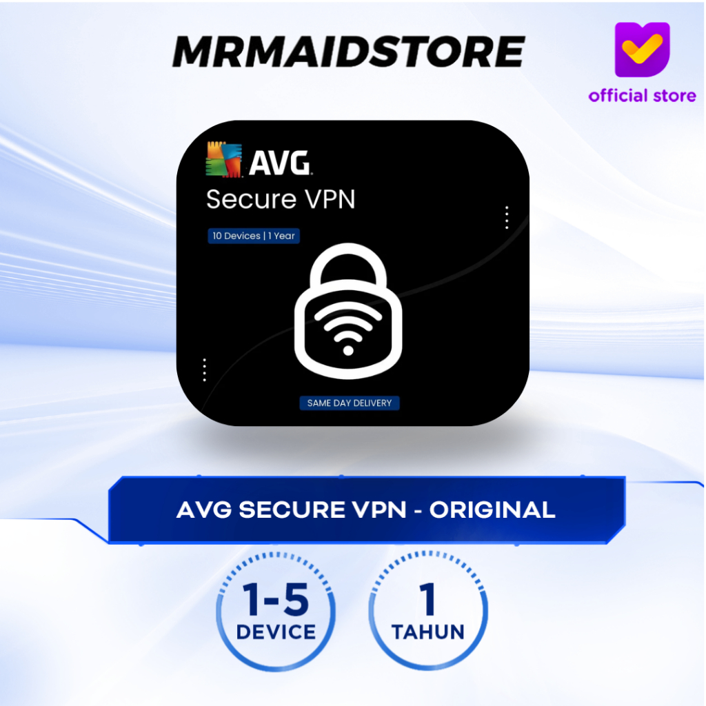 AVG Secure VPN 1 Tahun – 100% Original & Resmi