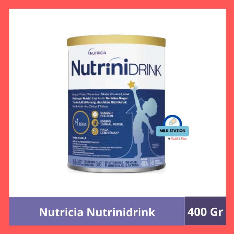 NUTRINIDRINK POWDER 400GR SUSU BUBUK FORMULA PERTUMBUHAN ANAK 1-12 TAHUN