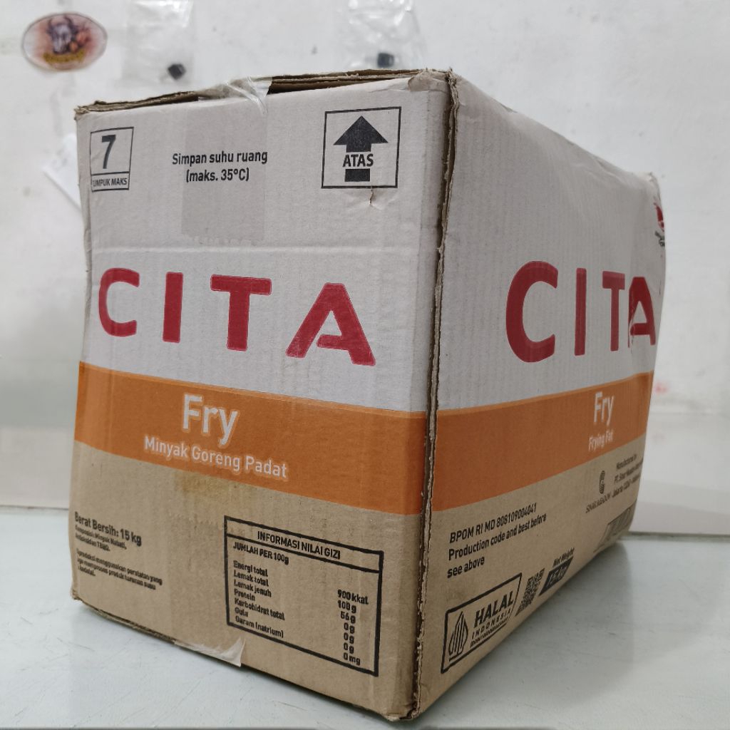 Cita Fry Minyak Goreng Padat 15kg/Minyak Padat Cita/Cita Deep Fry 15kg/Minyak Goreng Padat Cita